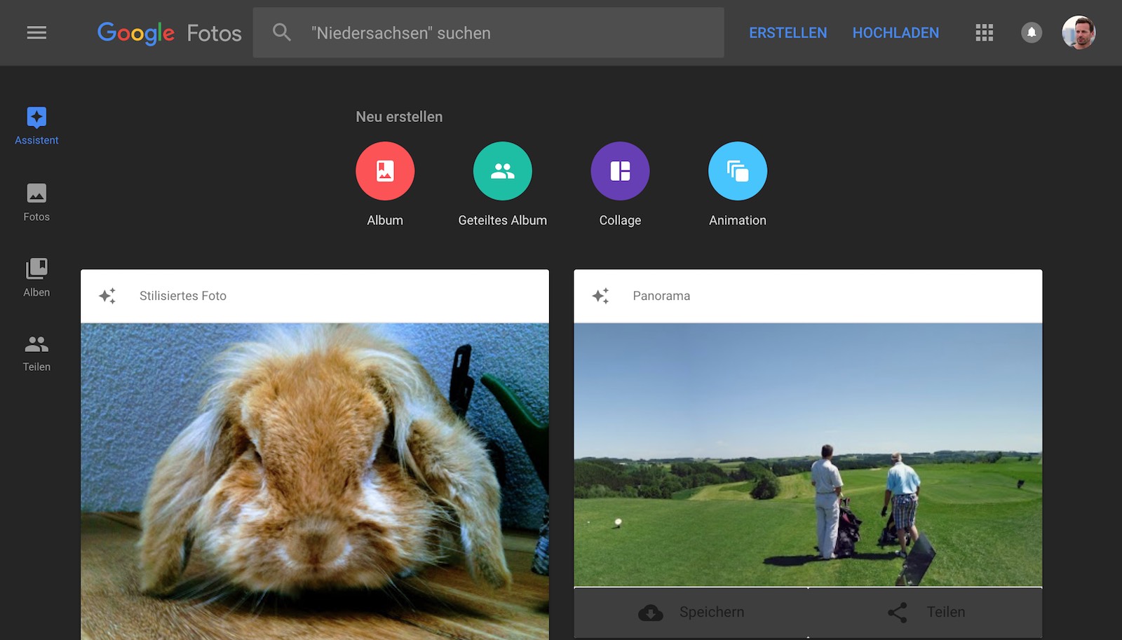 Google Photos - Dark UI