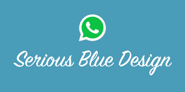 WhatsApp Web - Serious Blue Design