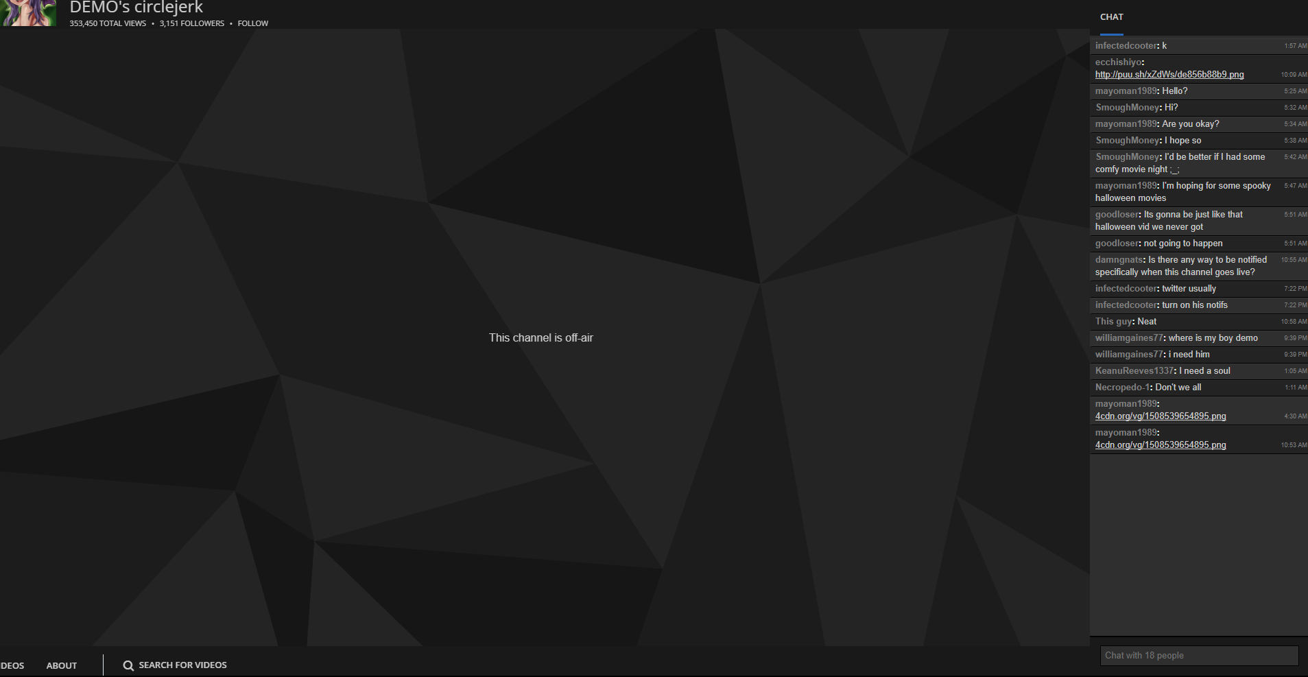 ustream ustream.tv dark