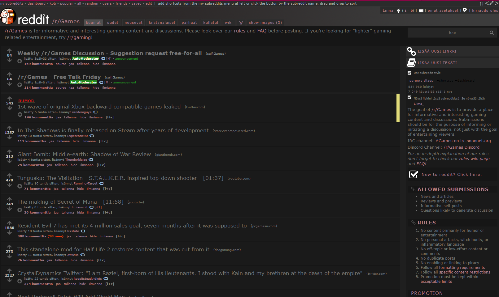 reddit r/games