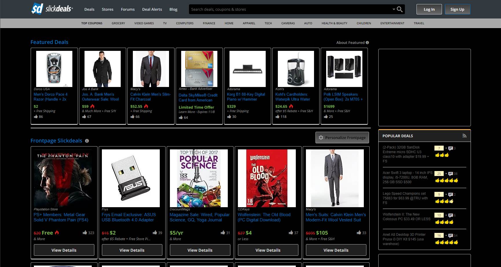 Black Slickdeals Redesign