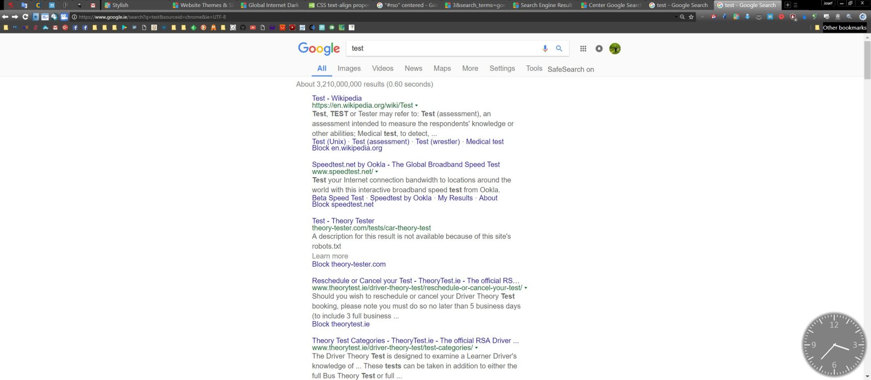 Center Google Search Results (improved)