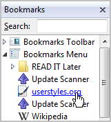 Sidebar Bookmarks-Item TEXT Colors on Mouseover