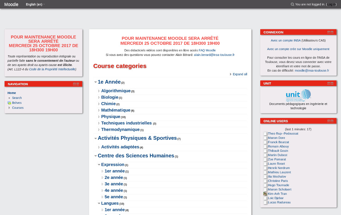 Modern Moodle INSA Toulouse
