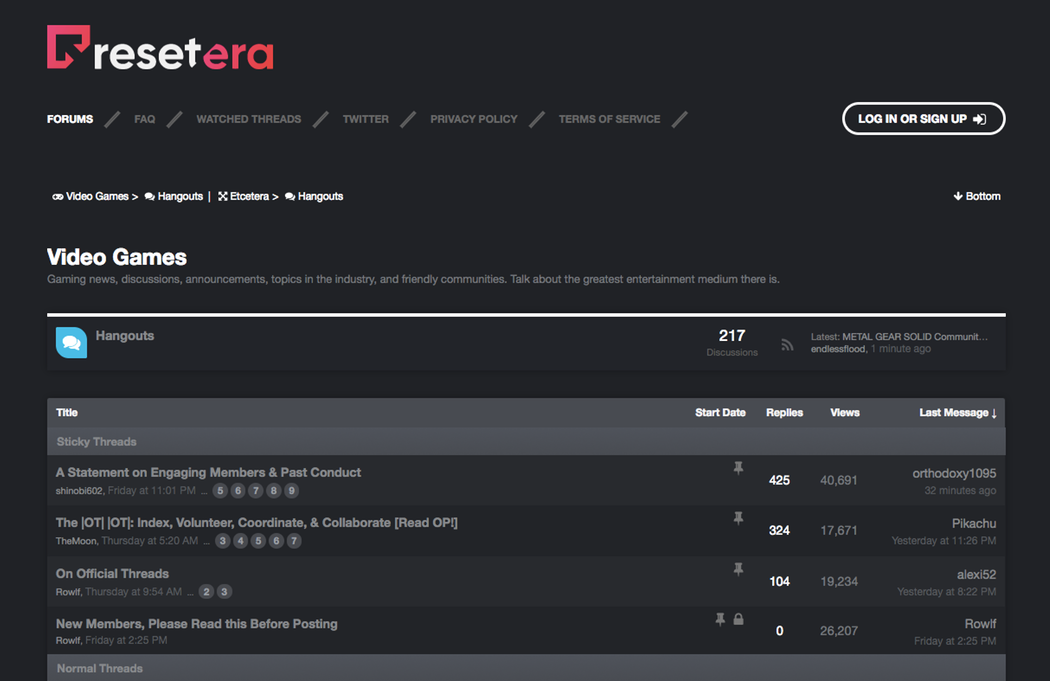 ResetEra ( ´ ▽ ` )ﾉ  Dark
