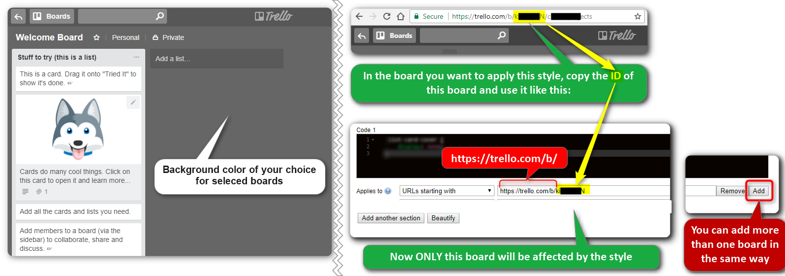 Trello - Force Background Color