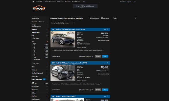 Dark www.CarSales.com.au