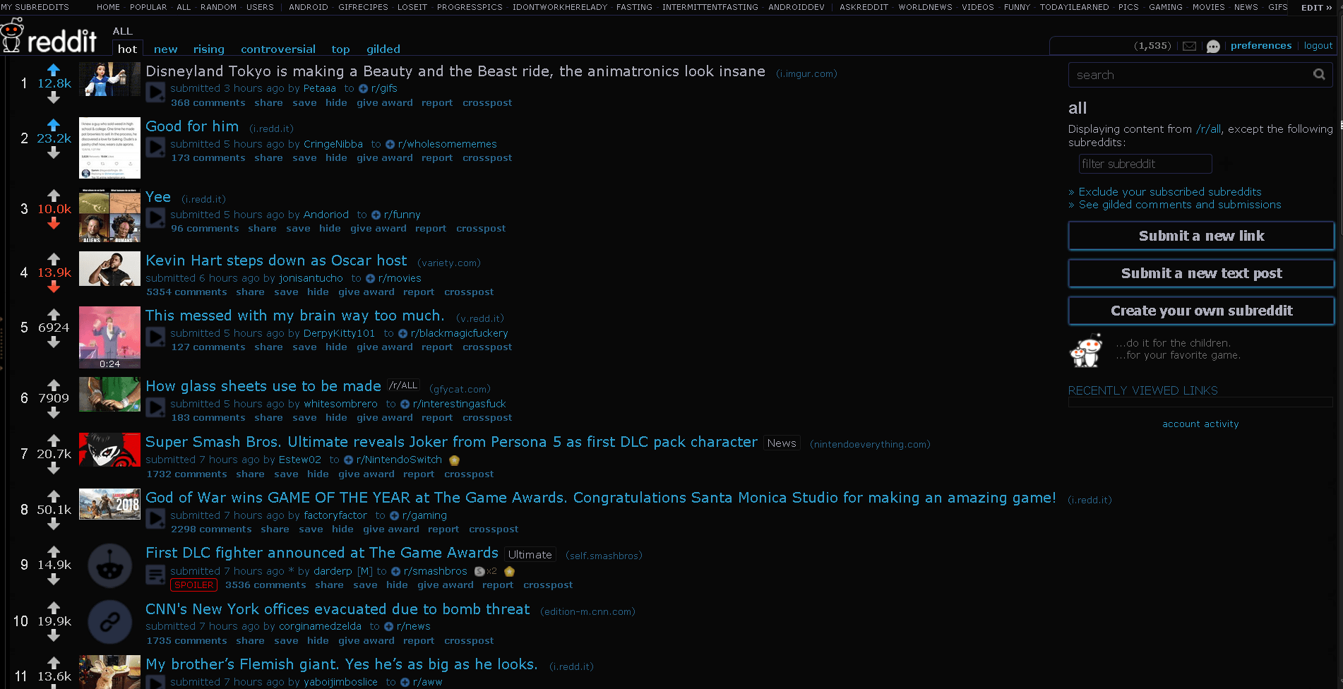 Reddit Black NightMode Dark