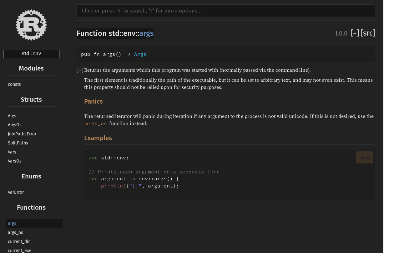 Dark Rust Documentation