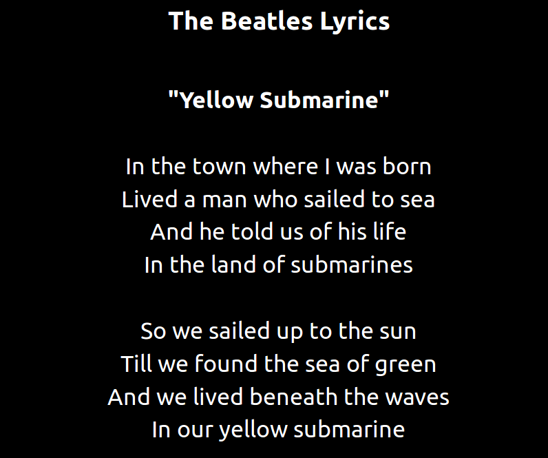 azlyrics.com for lyrics projection