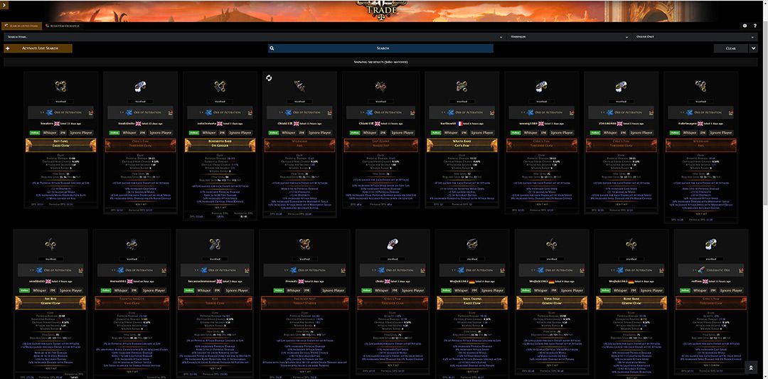POE even smaller trade windows