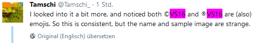 Twitter: Show Original Codepoint Markers