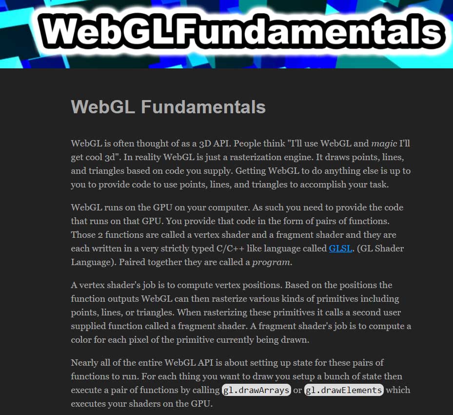 webglfundamentals.org Dark