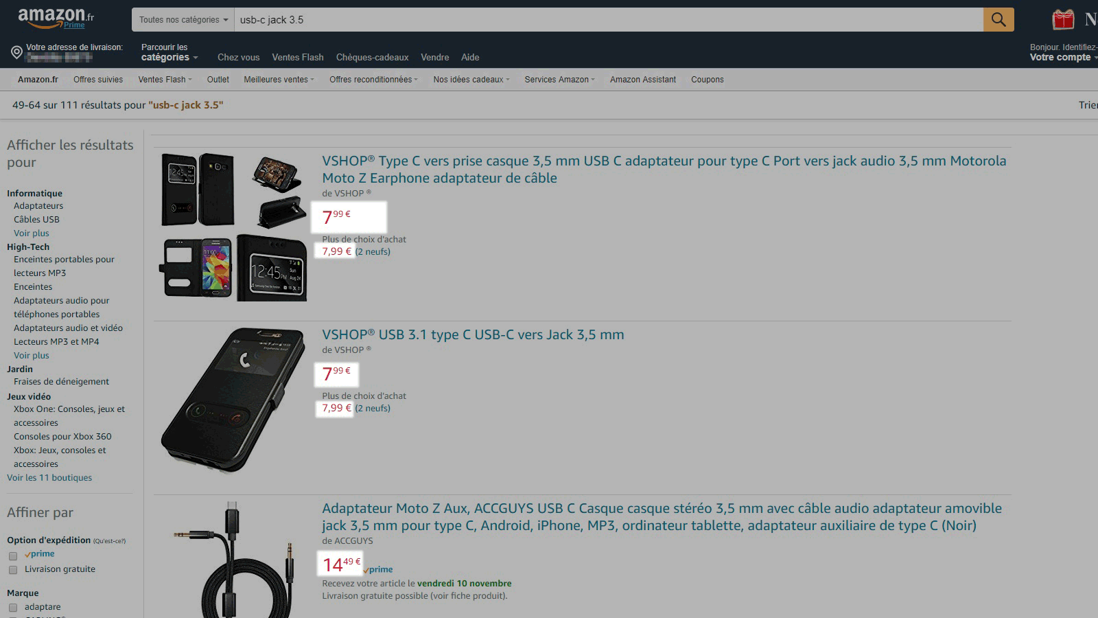 Amazon.fr new price style, color back