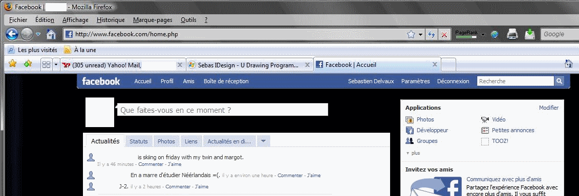 Facebook - Black-Glow theme