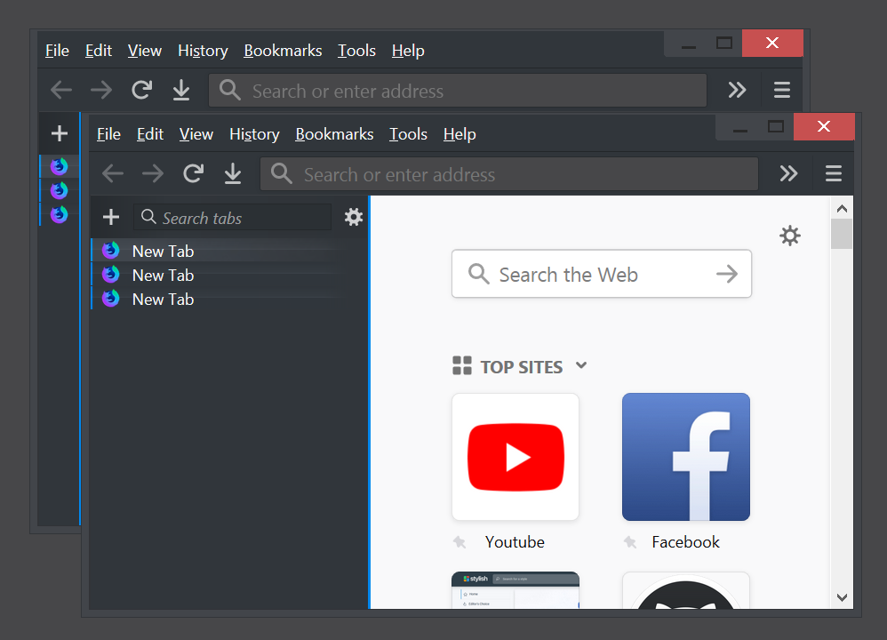 Firefox Version 57-60 zDark Theme