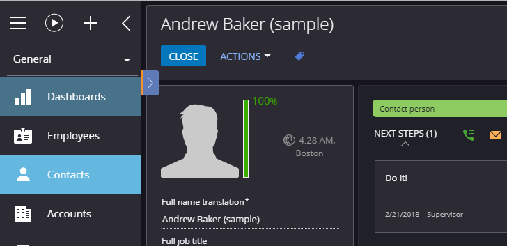 creatio dark theme