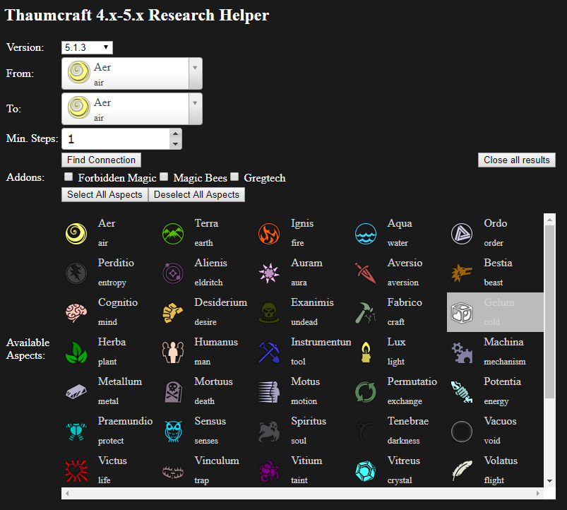 Dark Thaumcraft Research Helper