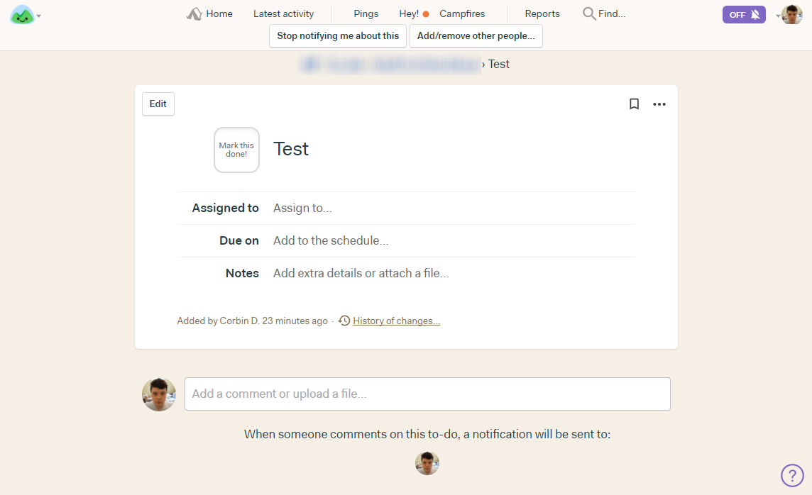 Basecamp 3 To-do item improvements