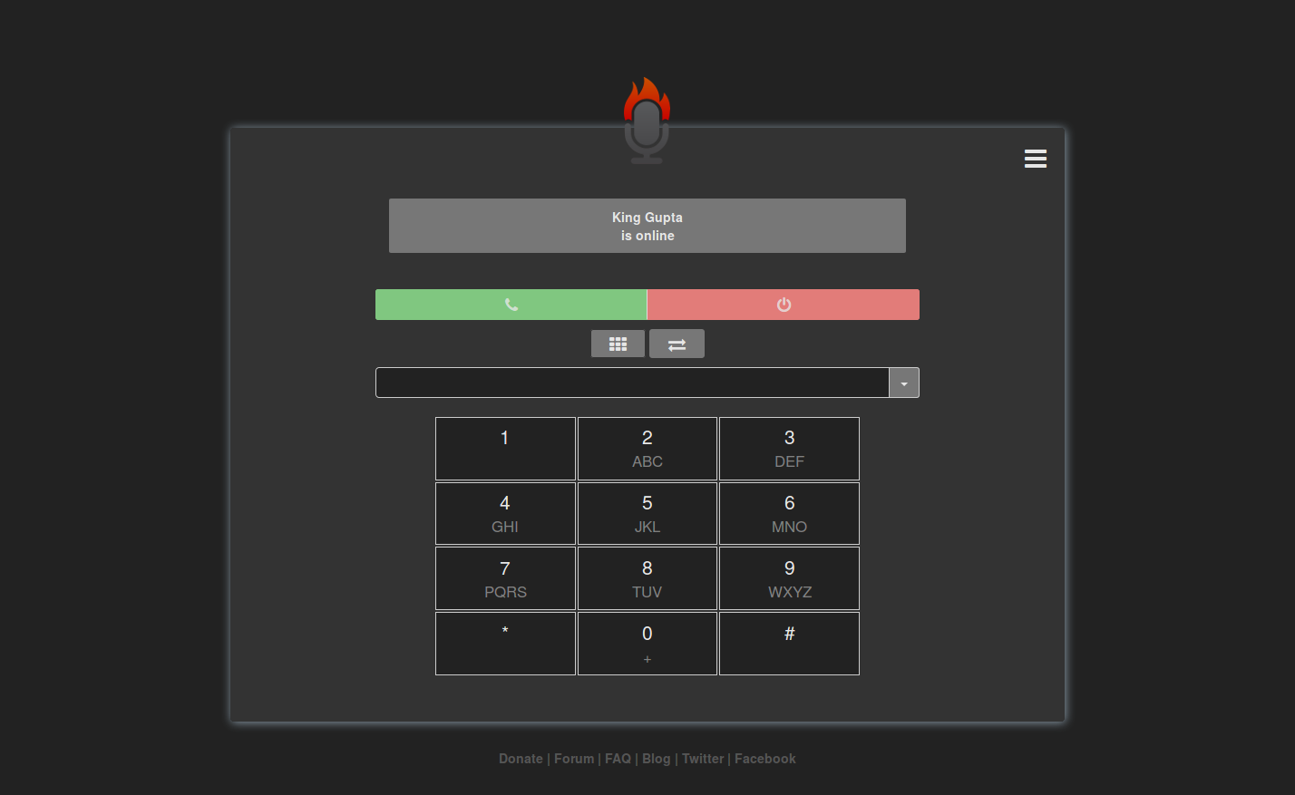 FireRTC Dark Theme