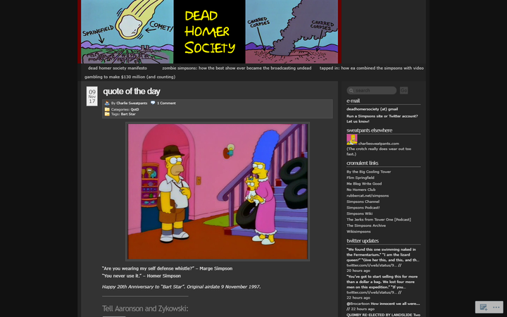 Dead Homer Society - Center Body