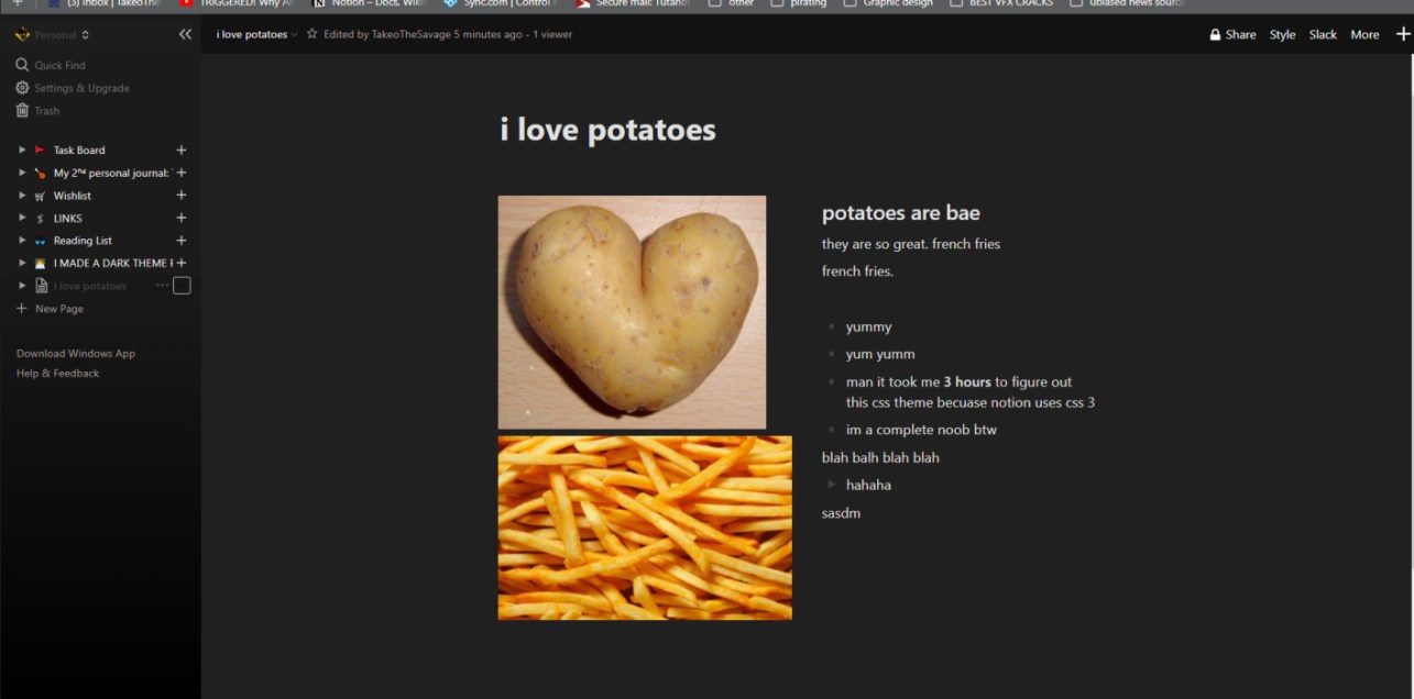 NEW SEXY Notion.so DARK THEME