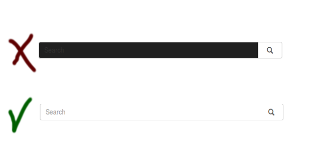 Dark Themes - black over white