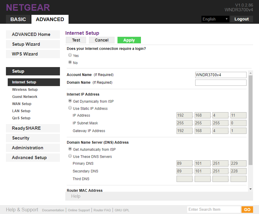 Netgear WNDR3700 adminpage routerlogin.net