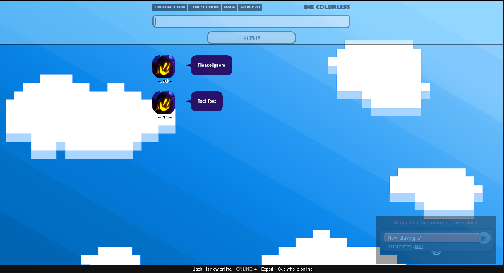 TheColorless Chat: Pixelated Clouds Theme