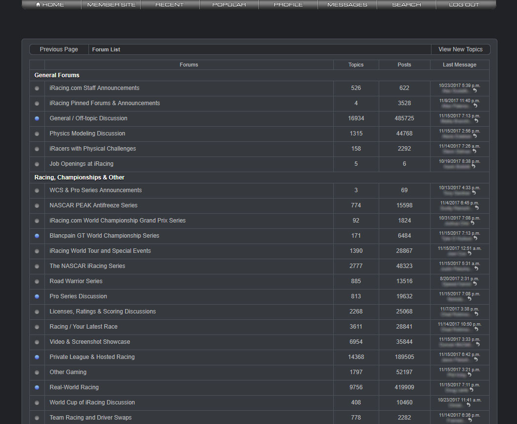 iRacing Forum - GrayTheme