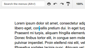 Unblinking Blue Caret in Google Docs