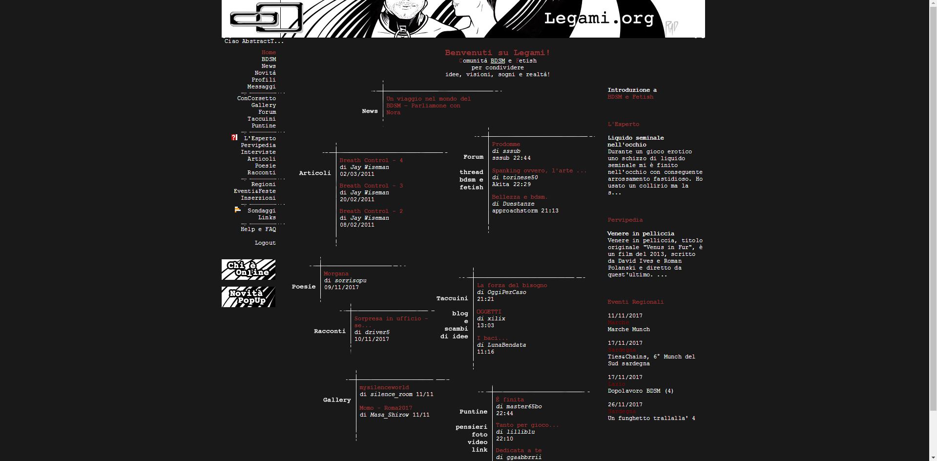 Legami.org Tema Dark
