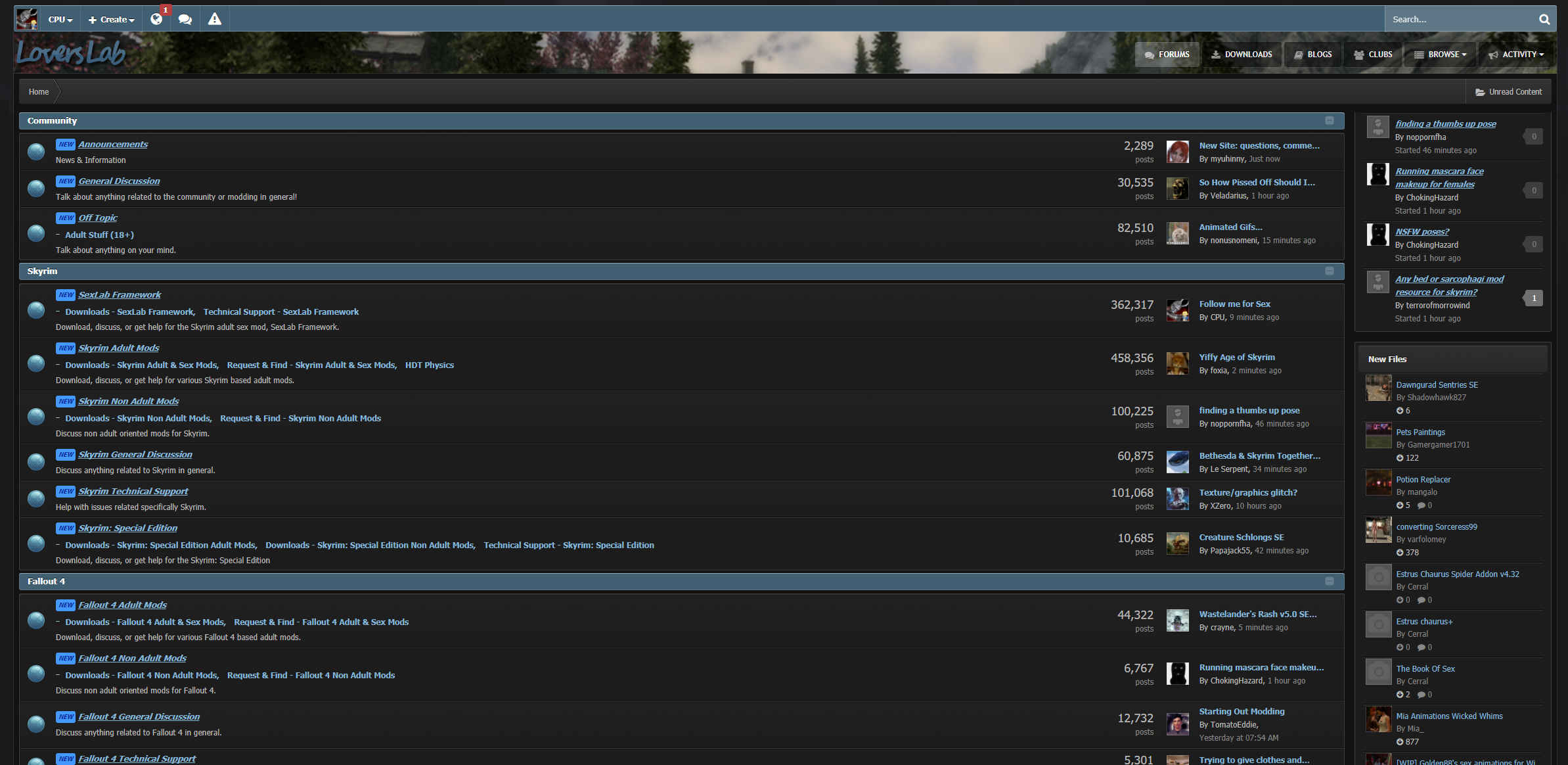 LoversLab wide and compact