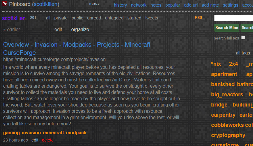 Pinboard Dark