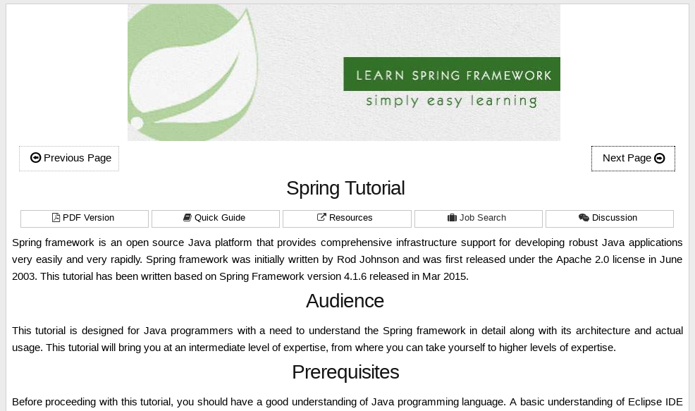 TutorialsPoint Reader Mode