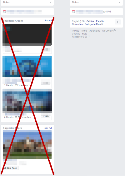 Hide Recommendations on Facebook