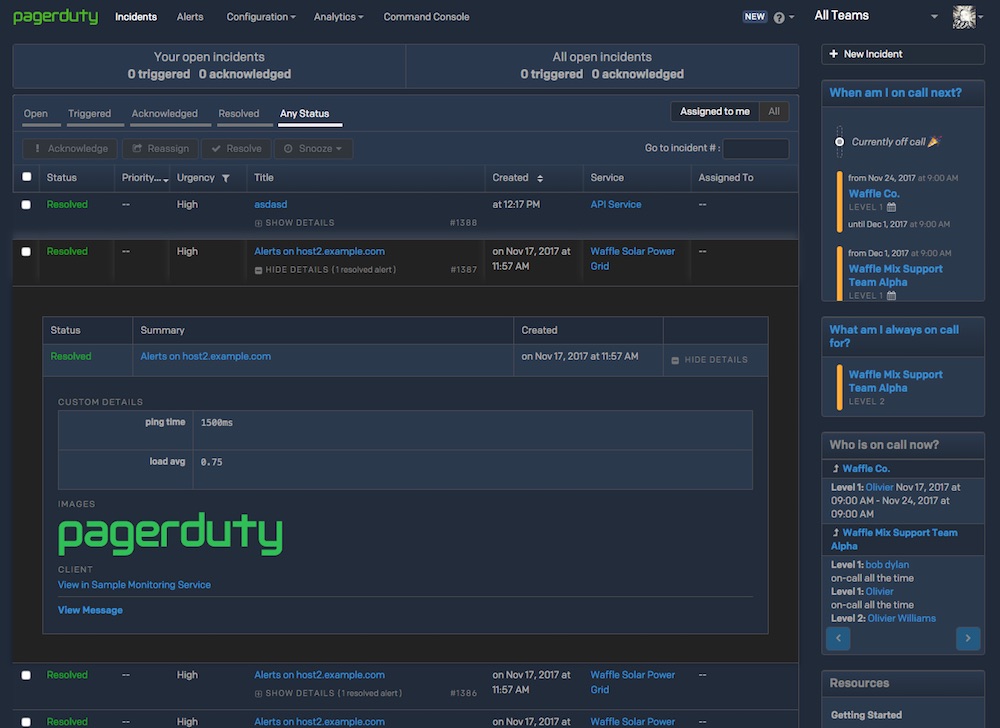 PagerDuty Dark