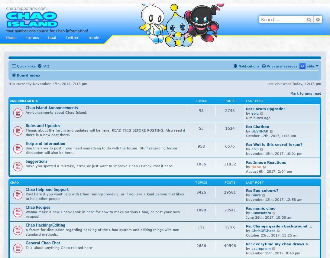 Chao Island: Fixed forum width