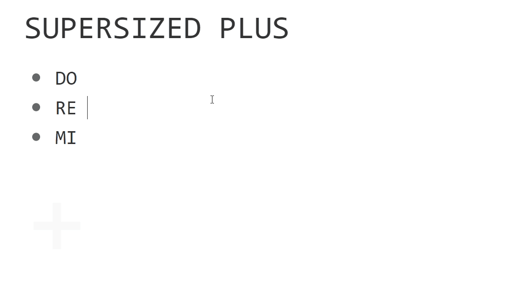 WorkFlowy PLUS @ list bottom