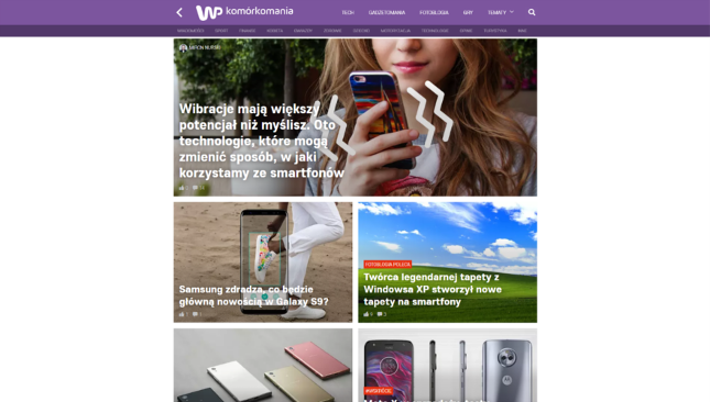 Komórkomania.pl - bez reklam, czysty styl