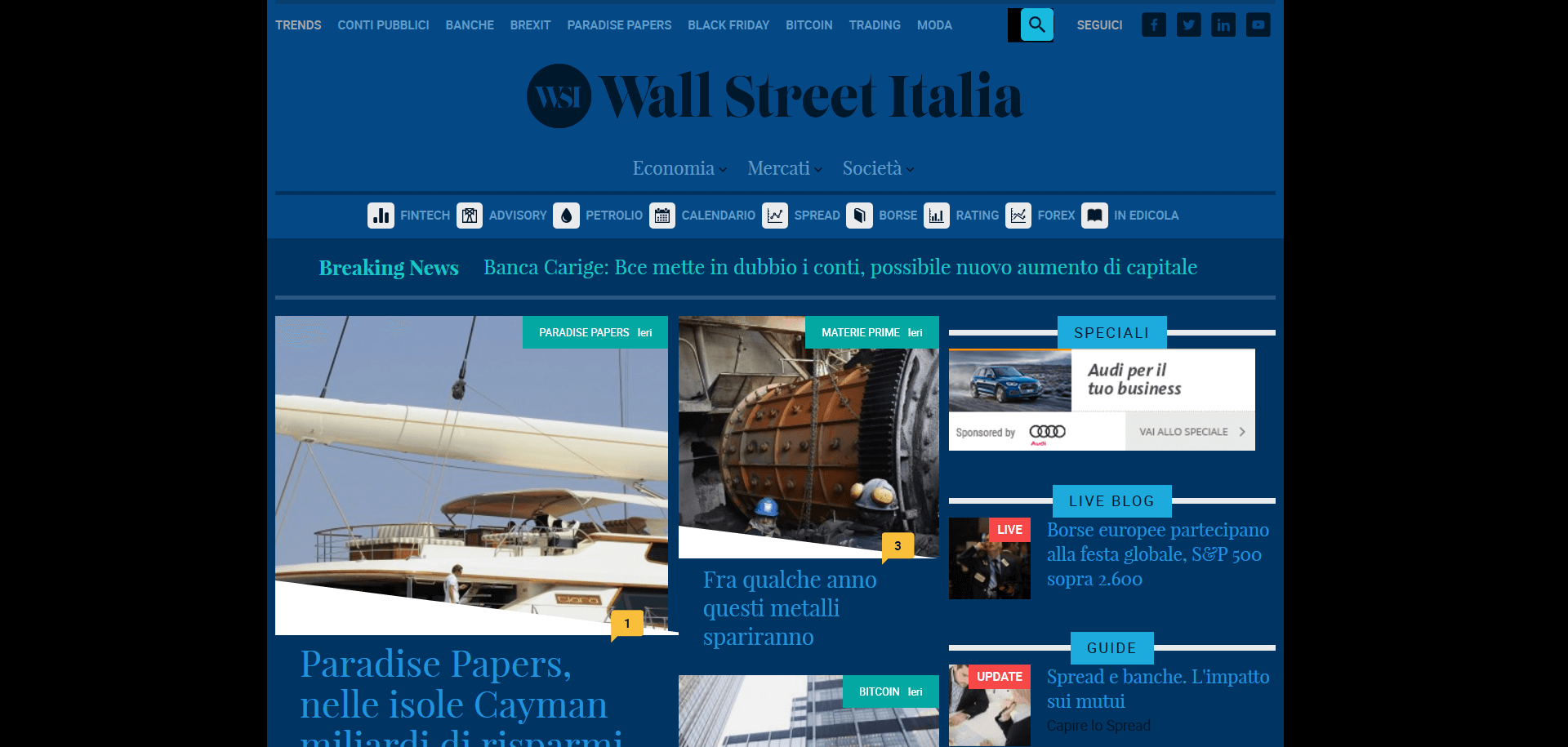 Night wall street italia