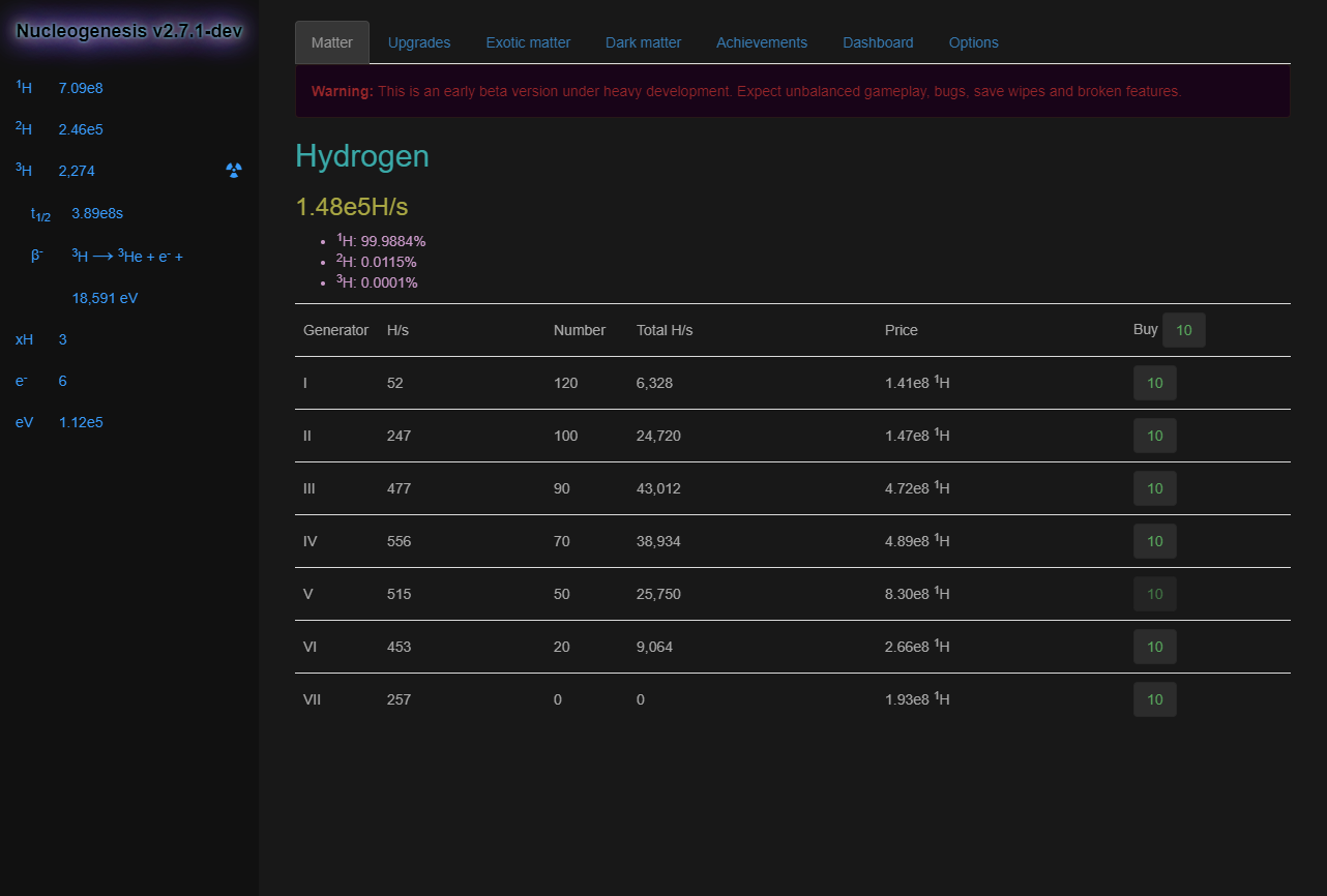 Nucleogenesis Dark