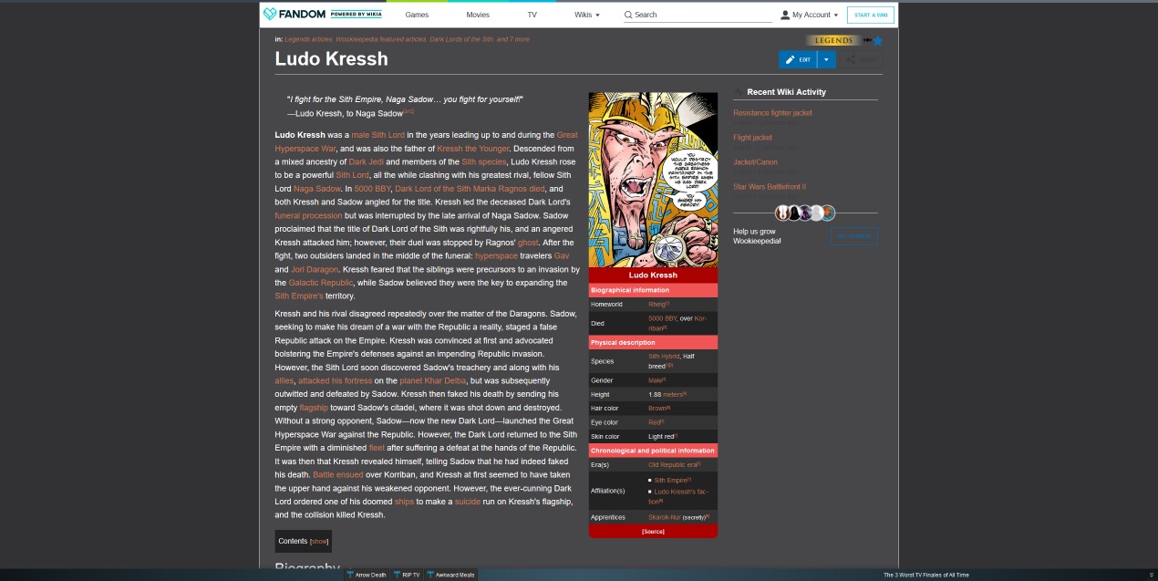 Wookieepedia Dark