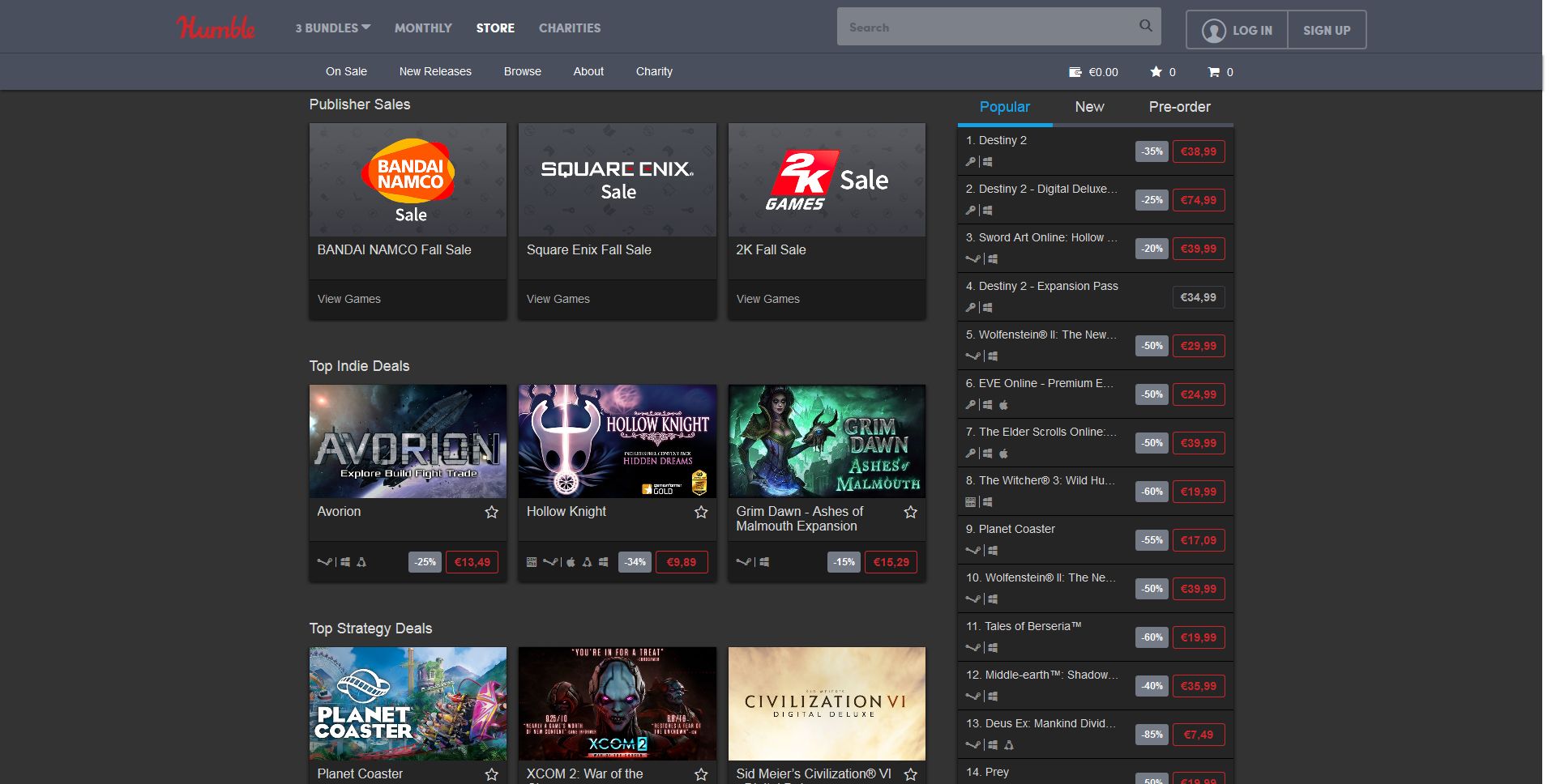 Dark HumbleBundle