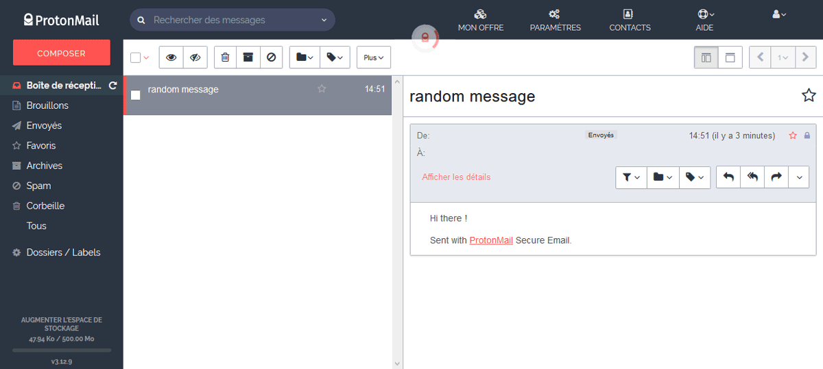 ProtonMail - Dark Blue and Fluo Orange