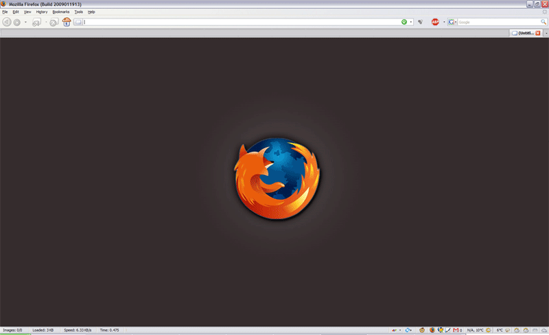 about:blank Dark Firefox with original FF logo