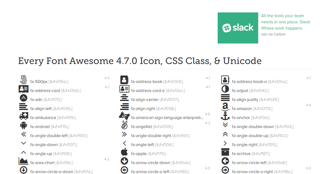fontawesome icon search (Clean UI) with Cheatsheet