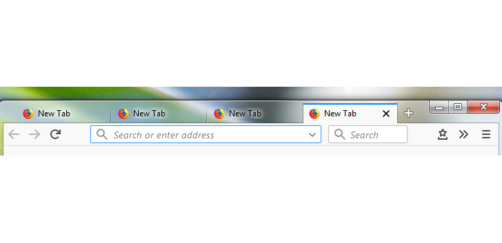 Firefox 58+: transparent "glass" inactive tabs