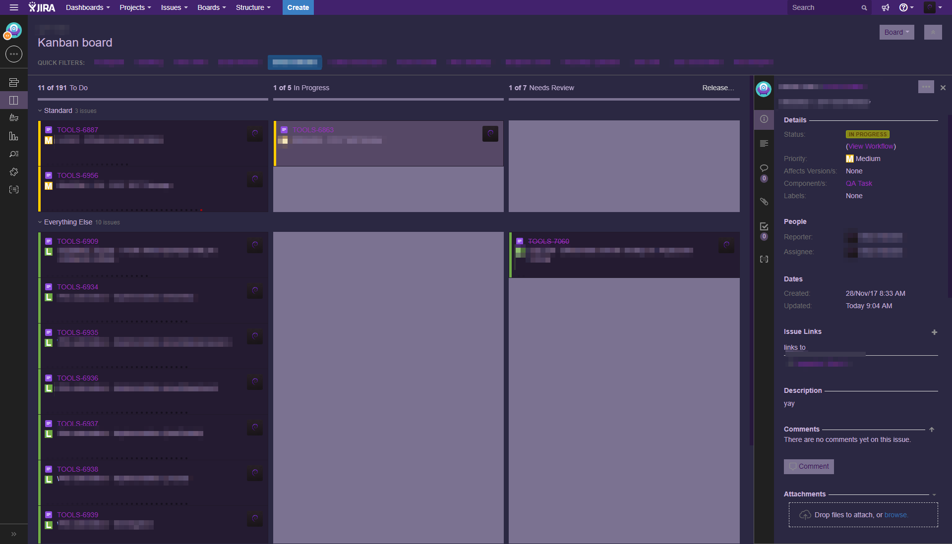 Dark Flat Purple JIRA