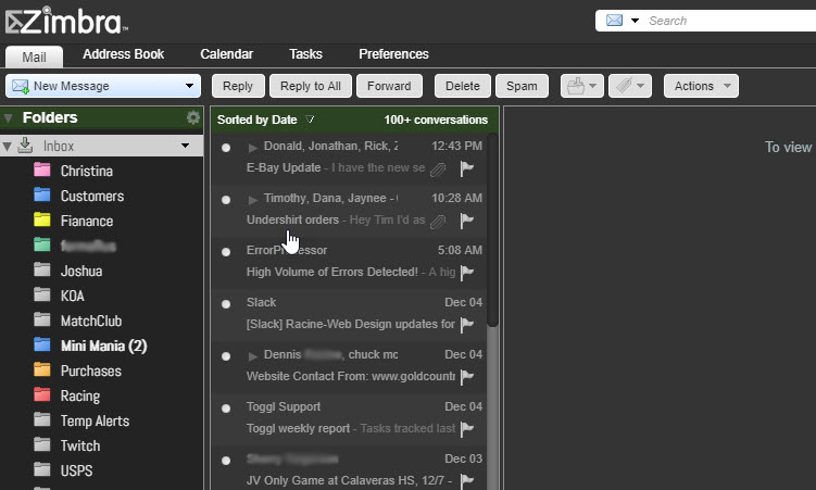 Zimbra Dark Solarized Theme